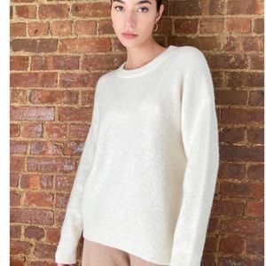 The Group By Babaton | Thurlow Crew Neck Sweater Size Medium Cream White Aritzia